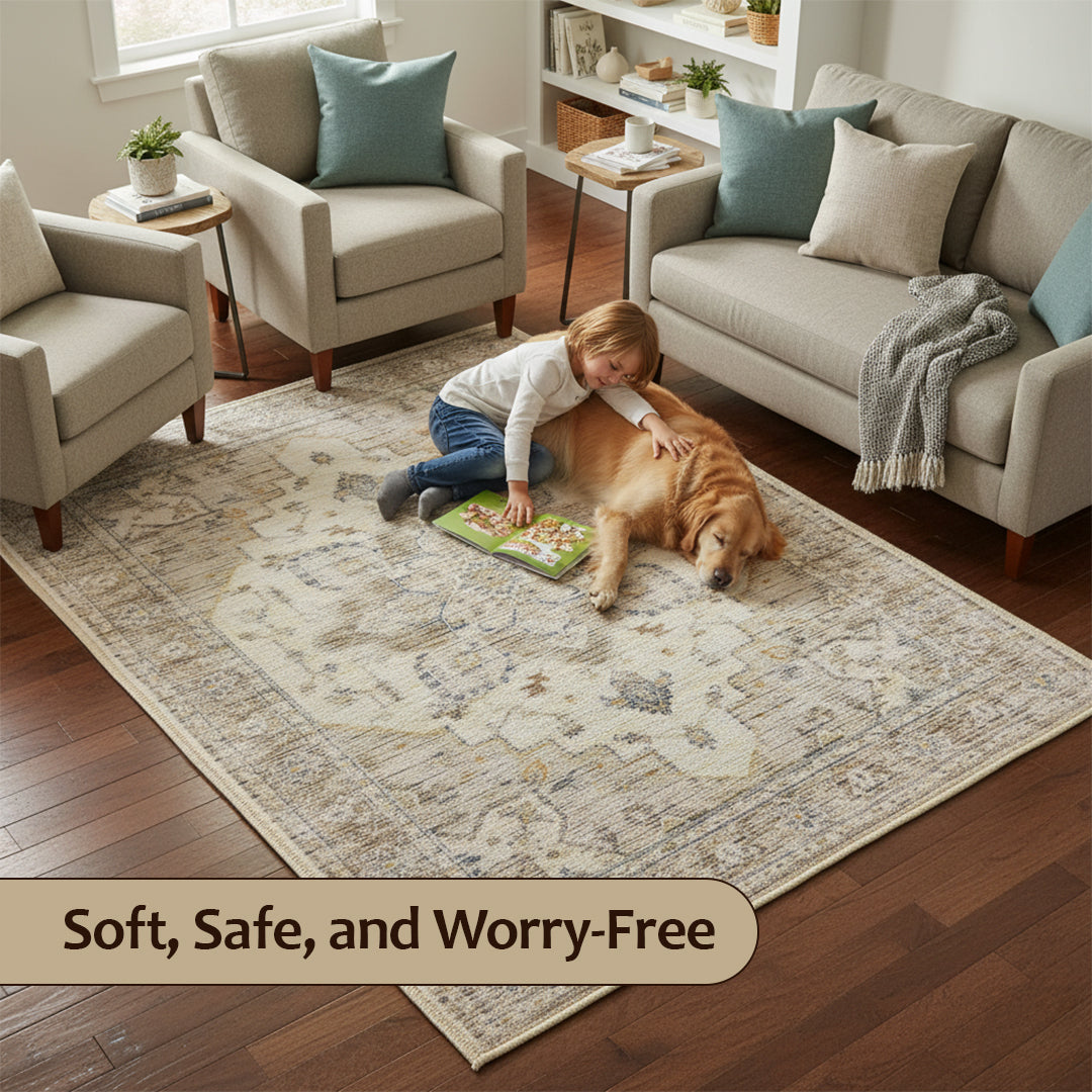 Muddy Mat® Tuscany Washable Area Rugs for Living Room, Bedroom & Dinin - Image 9