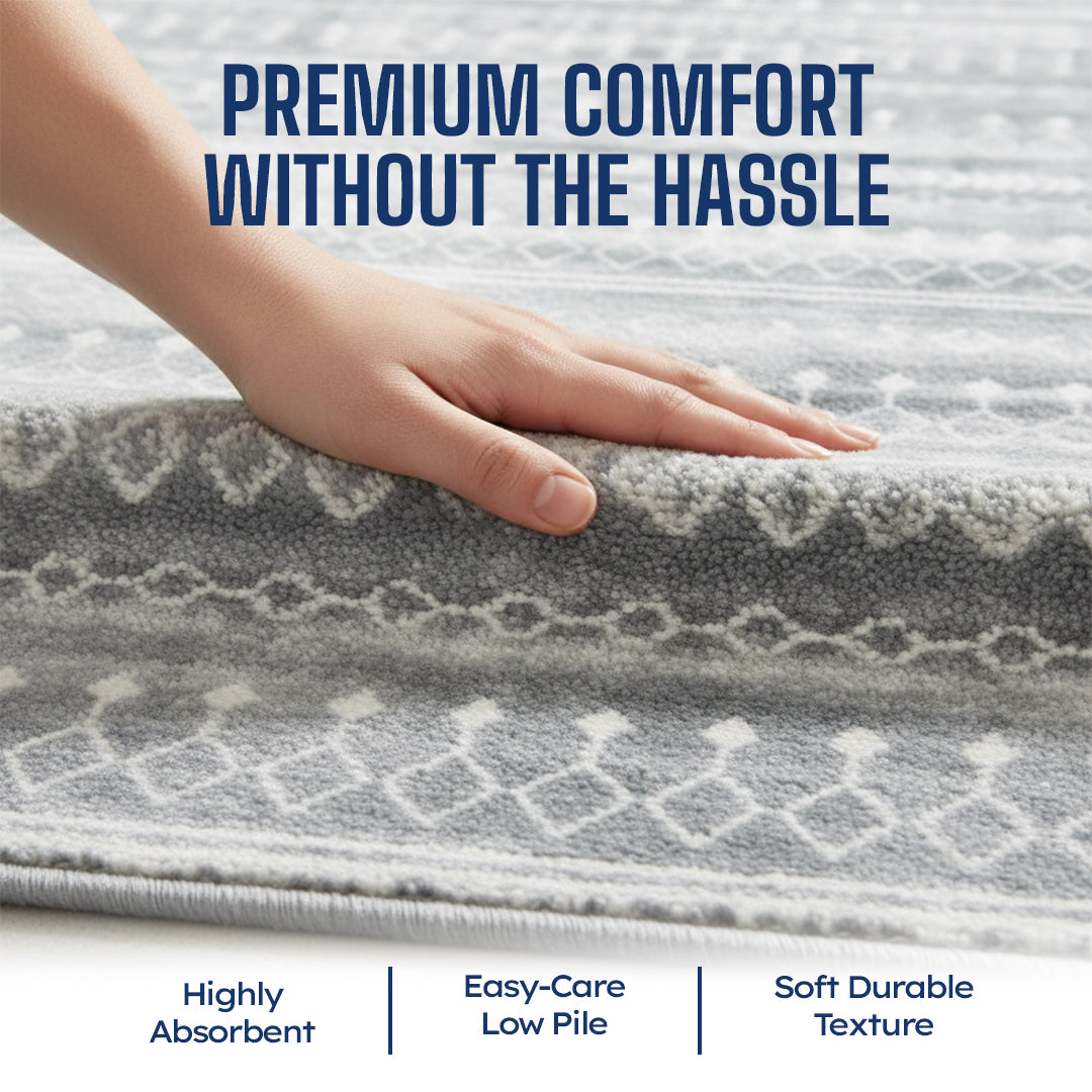 Muddy Mat® Greyline Washable Area Rugs for Living Room, Bedroom & Dini - Image 11