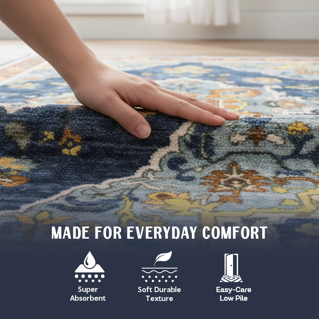 Muddy Mat® Mosaic Washable Area Rugs for Living Room, Bedroom & Dining - Image 13