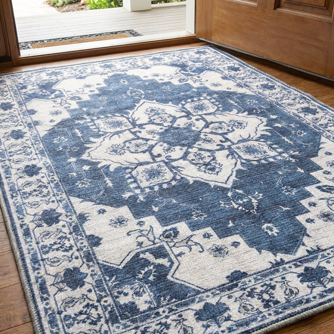 Muddy Mat® Navybell Washable Area Rugs for Living Room, Bedroom & Dini - Image 11
