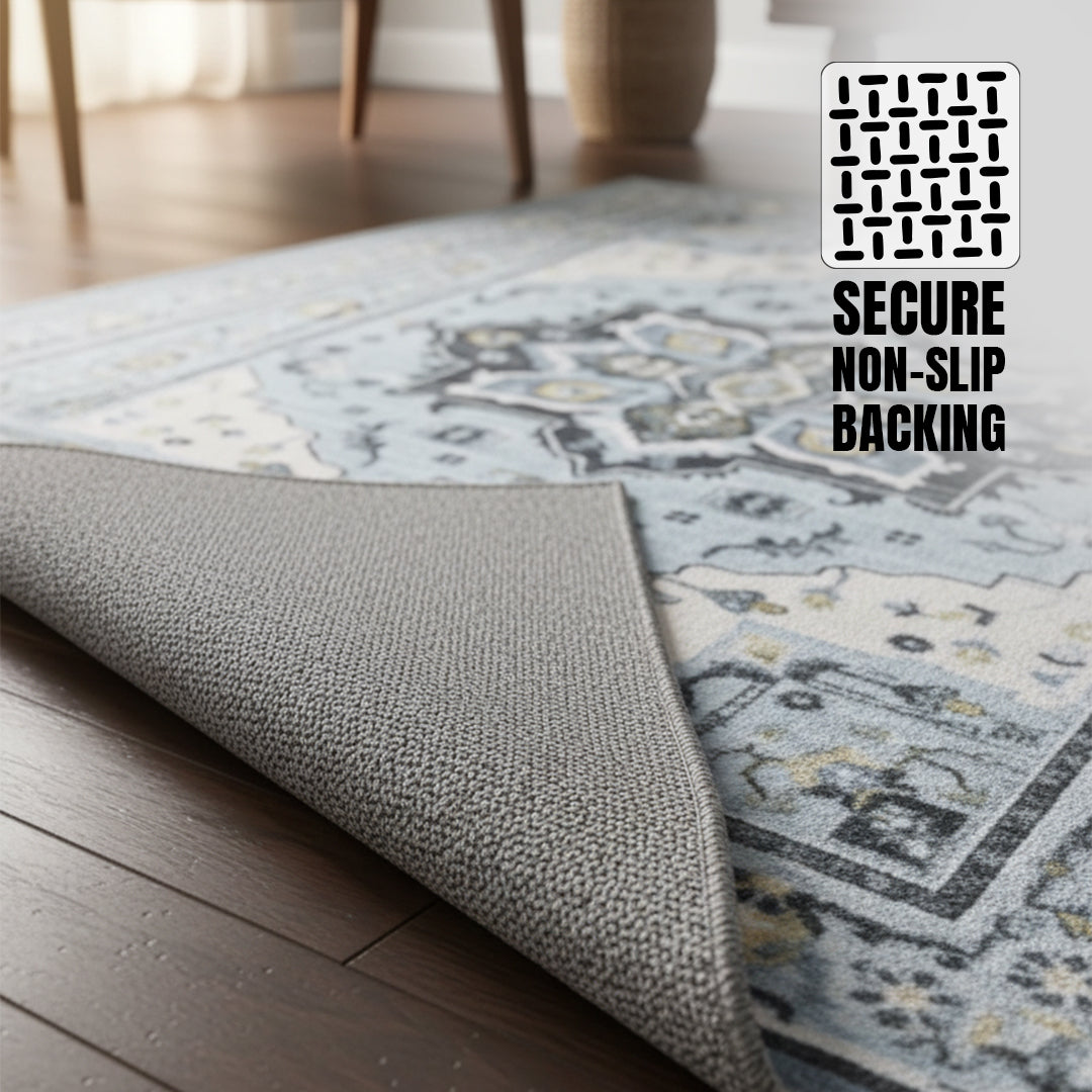 Muddy Mat® Azure Washable Area Rugs for Living Room, Bedroom & Dining - Image 3