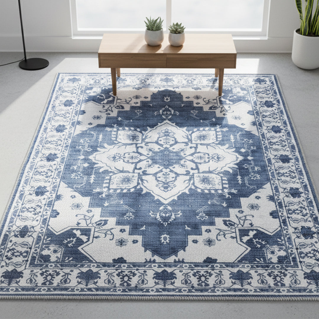 Muddy Mat® Navybell Washable Area Rugs for Living Room, Bedroom & Dini - Image 3