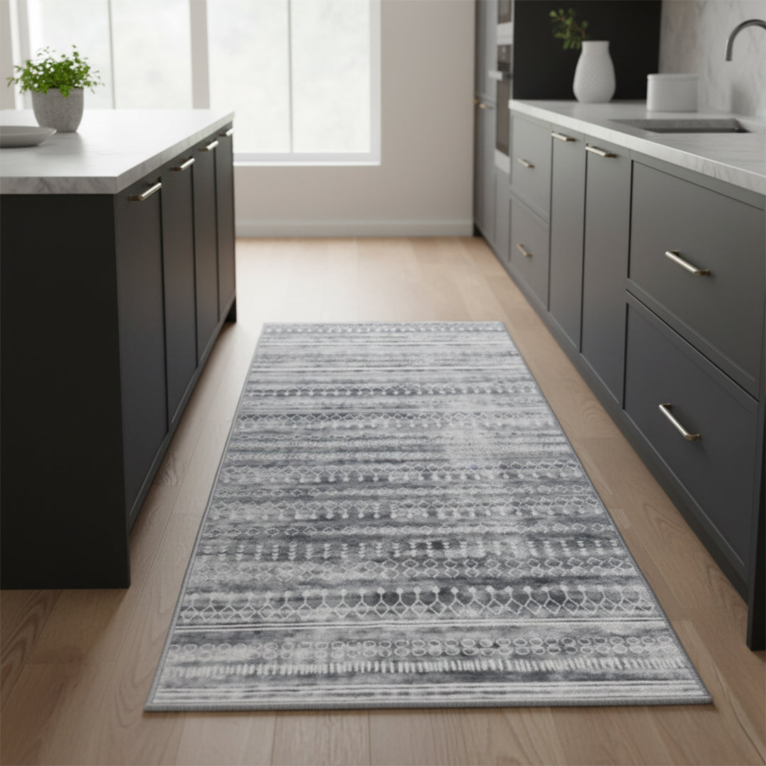 Muddy Mat® Greyline Washable Area Rugs for Living Room, Bedroom & Dini - Image 3
