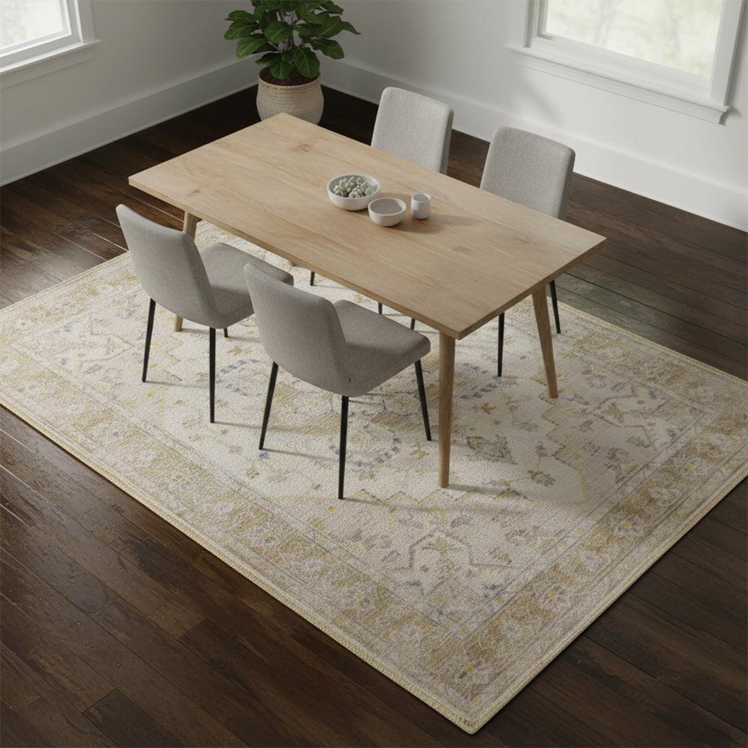 Muddy Mat® Champagne Washable Area Rugs for Living Room, Bedroom & Din - Image 4