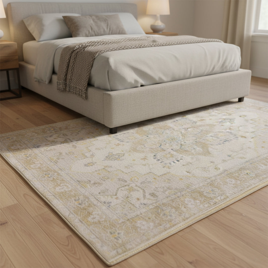 Muddy Mat® Champagne Washable Area Rugs for Living Room, Bedroom & Din - Image 3