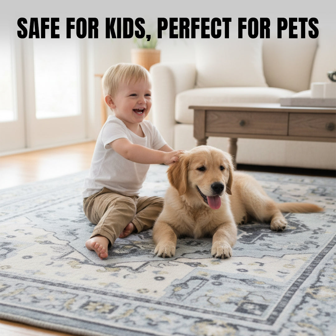 Muddy Mat® Azure Washable Area Rugs for Living Room, Bedroom & Dining - Image 7