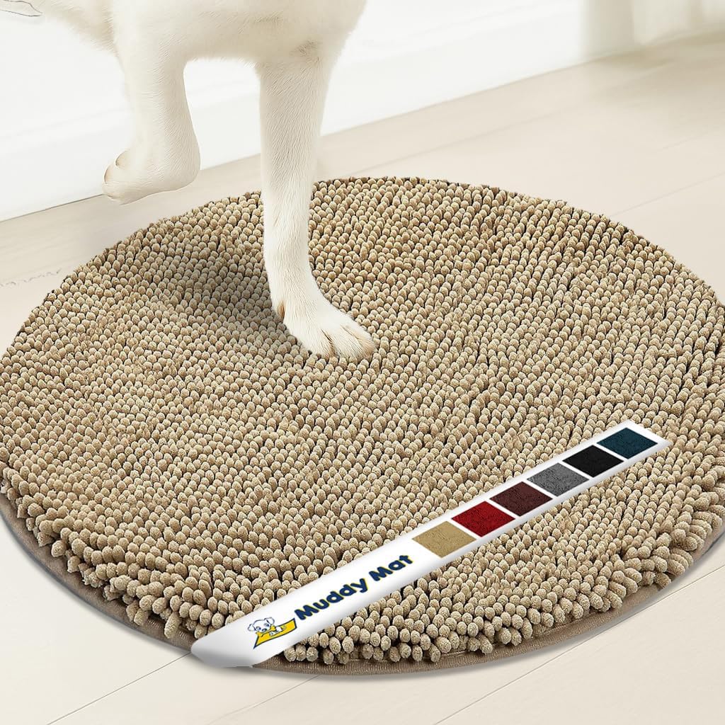 Muddy Mat® Super Absorbent Microfiber Dog Door Round Mat - Image 2