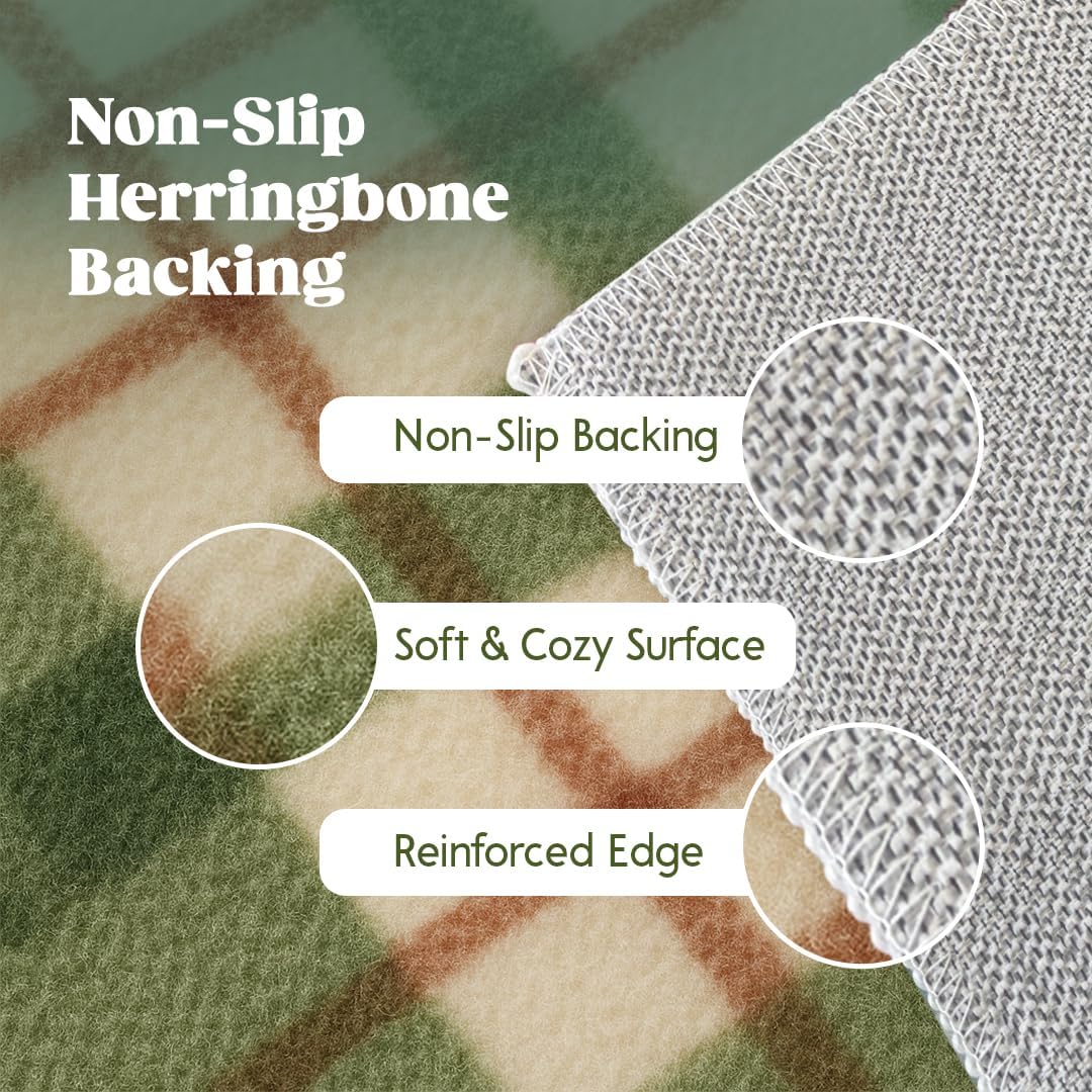 Muddy Mat® Plaid Washable Area Rugs for Living Room, Bedroom & Dining - Image 5