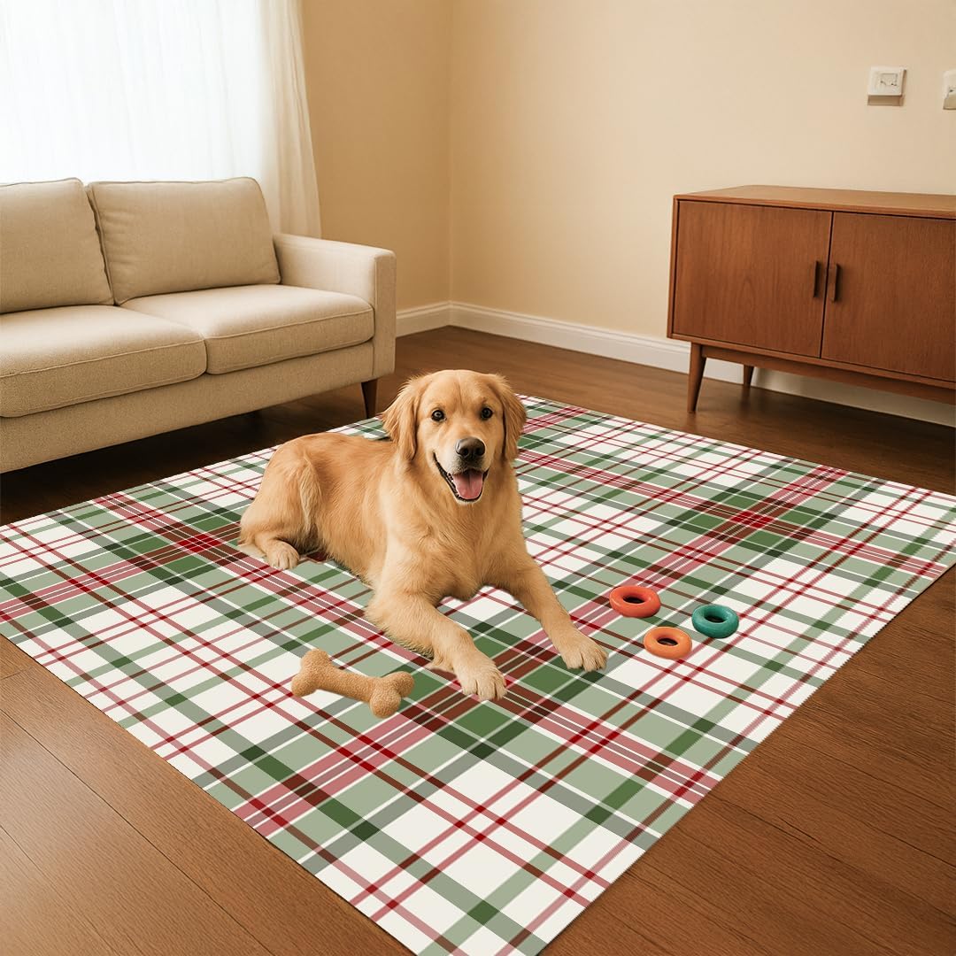Muddy Mat® Plaid Washable Area Rugs for Living Room, Bedroom & Dining - Image 7