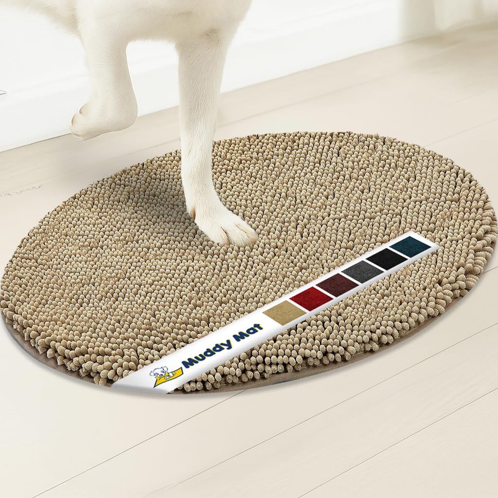 Muddy Mat® Super Absorbent Microfiber Dog Door Oval Mat - Image 2