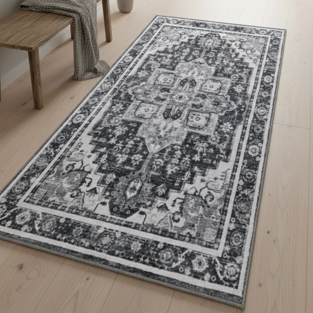 Muddy Mat® Onyx Washable Area Rugs for Living Room, Bedroom & Dining R