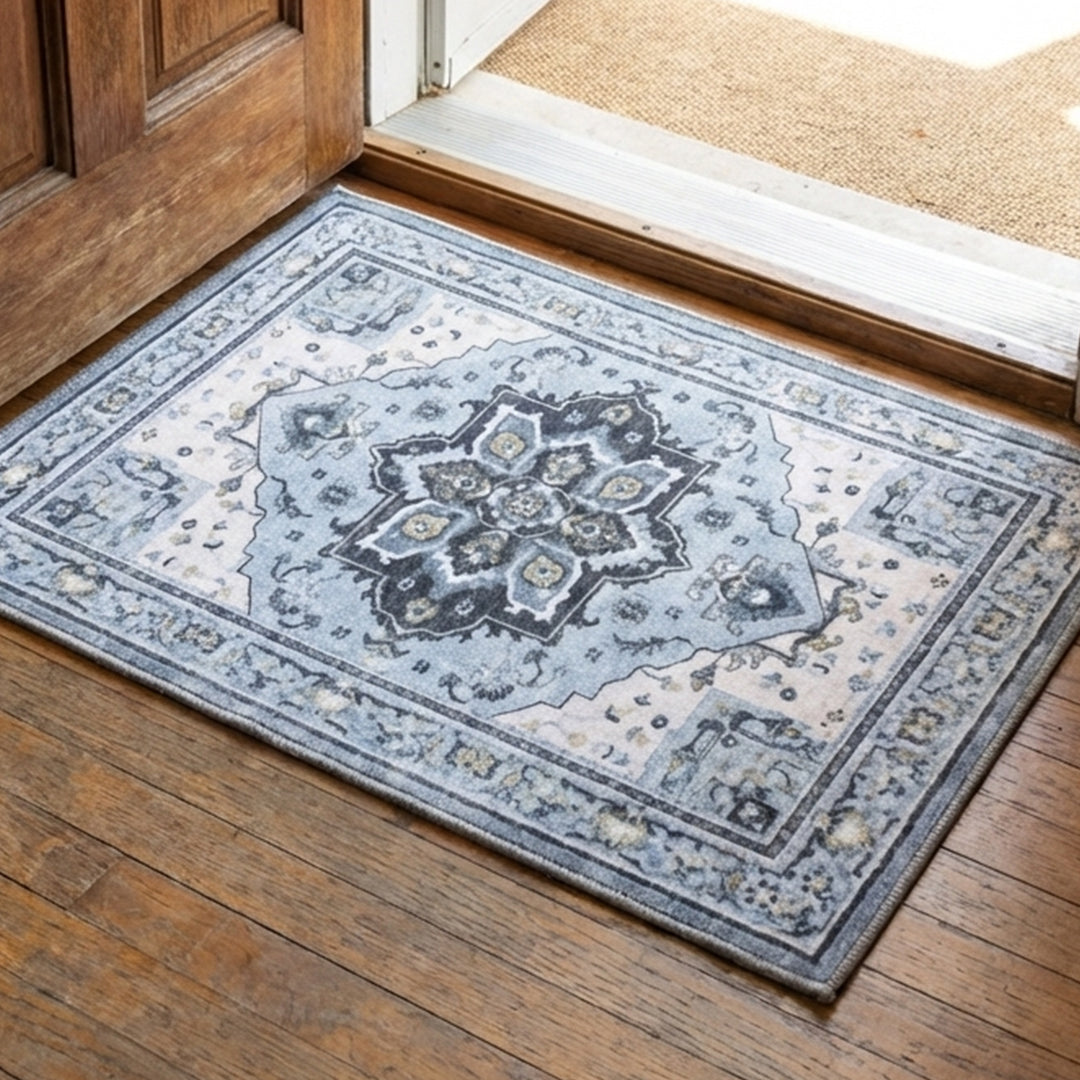 Muddy Mat® Azure Washable Area Rugs for Living Room, Bedroom & Dining - Image 8