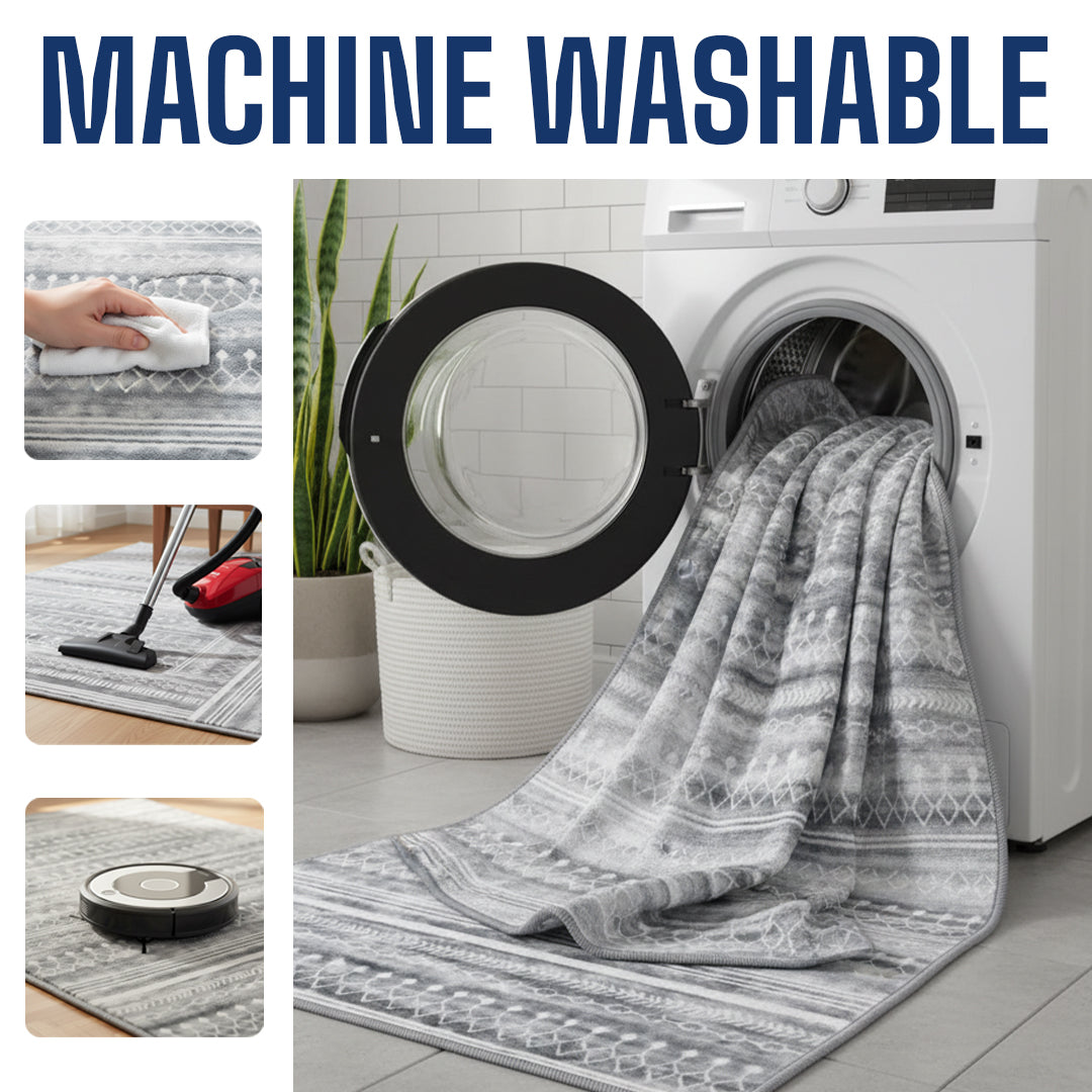Muddy Mat® Greyline Washable Area Rugs for Living Room, Bedroom & Dini - Image 8