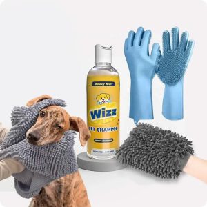 Muddy Mat® Dog Grooming Bundle – Rubber Scrubbers, Doggy Dryer, Muddy