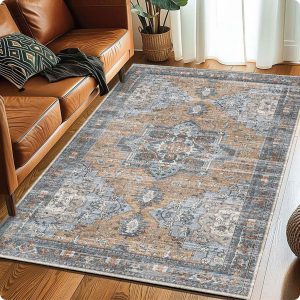 Muddy Mat® Coral Washable Area Rugs for Living Room, Bedroom & Dining